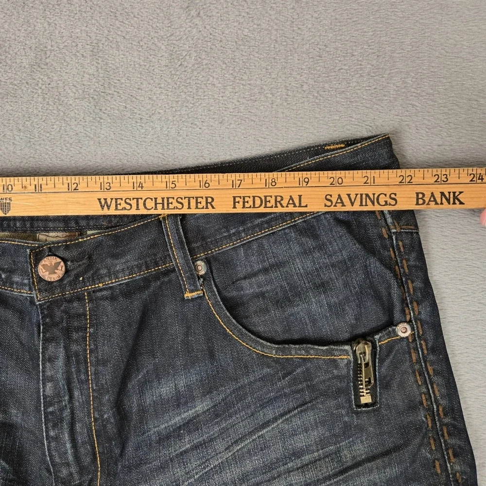 Antik Denim Jeans Shorts Mens 42 Zip Pockets‎ Embroidered Cotton Baggy Y2K